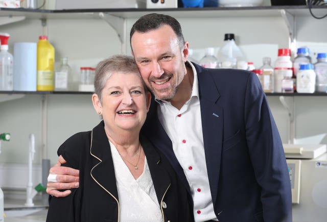 Janet Jenkins with Professor Tim Underwood