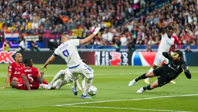 Benzema's effort at the end of the first half was ruled out after a lengthy VAR check