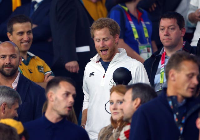 Harry was present for the England v Australia game 