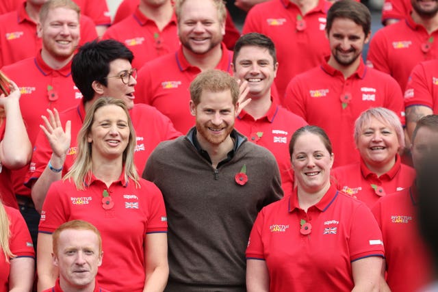 Harry met the 65-strong team of wounded, injured and sick Service personnel