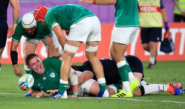 Ireland beat Scotland in their World Cup opener (Adam Davy/PA)