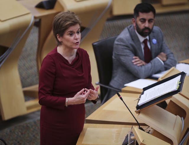 Nicola Sturgeon in Holyrood