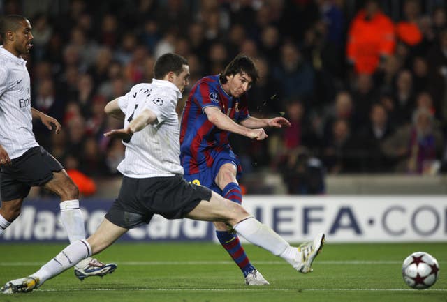 Messi scored four times in the quarter-final second leg against the Gunners (Nick Potts/PA).
