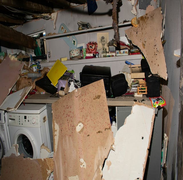 The aftermath of a gas explosion