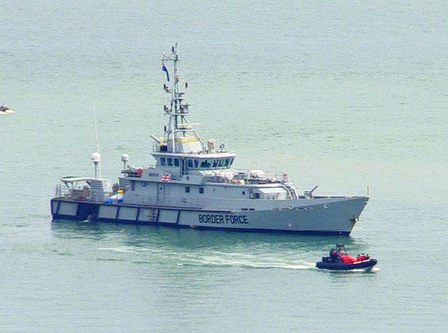 Border Force cutter Seeker in the harbour at the port of Dover