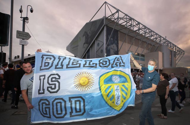Marcelo Bielsa is revered by Leeds fans after guiding them back to the Premier League in 2020