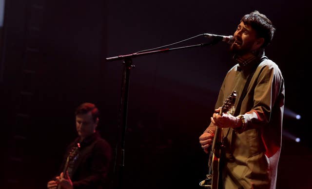 The band at the We Are Manchester benefit concert (Peter Byrne/PA)