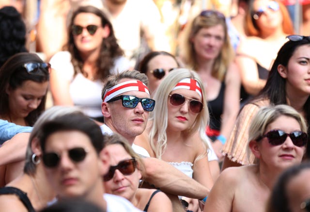 Fans watching Belgium v England – FIFA World Cup 2018 – Third Place Play Off