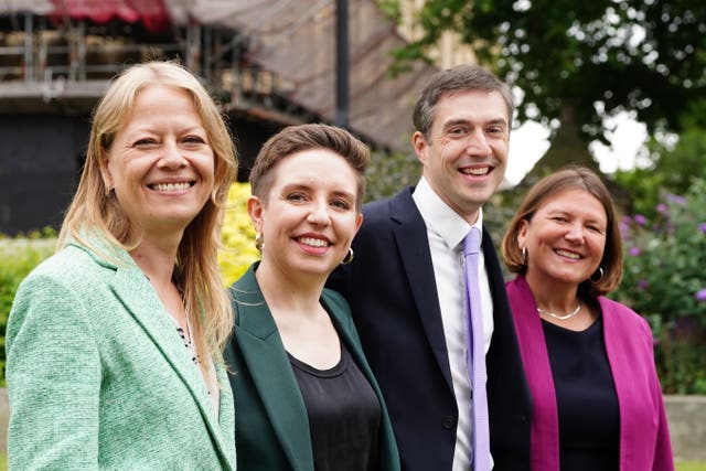 Green Party MPs Sian Berry, Carla Denyer, Adrian Ramsay and Ellie Chowns