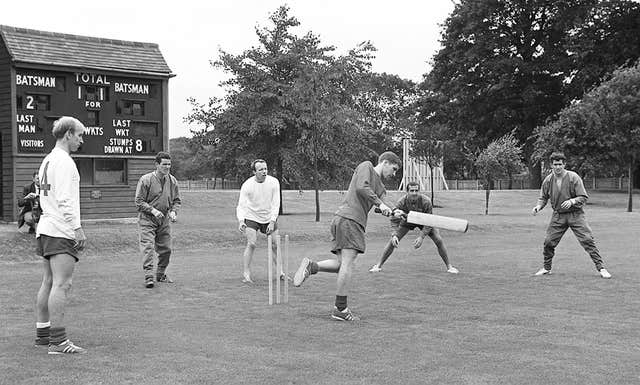 Nobby Stiles and some members of the England 1966 World Cup squad took a break to play a sport of a different kind during the tournament