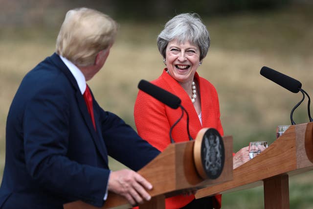 Donald Trump and Theresa May 