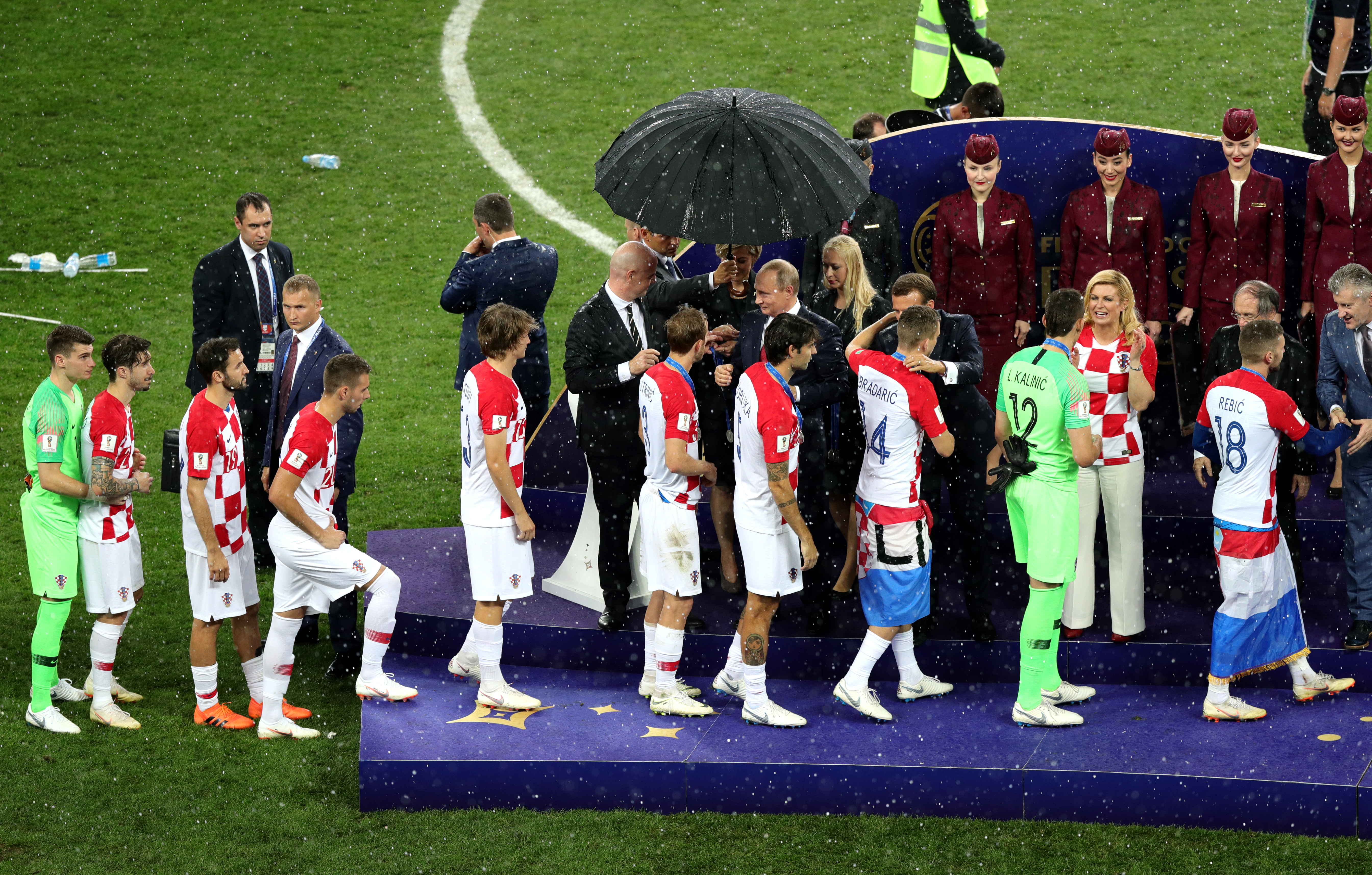 Croatia collect their 2018 World Cup runners-up medals