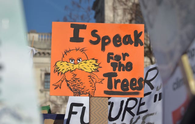 Climate change protest