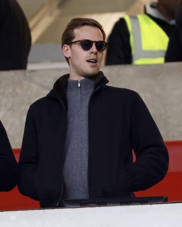 Sunderland owner Kyril Louis-Dreyfus in the stands at the Stadium of Light