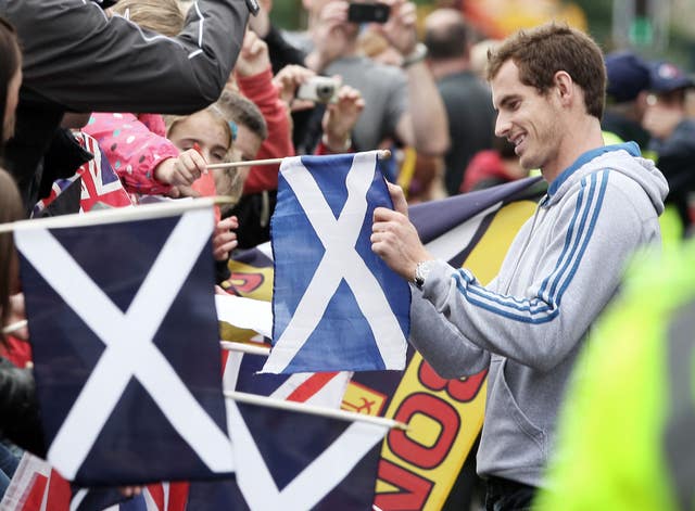 Andy Murray's Dunblane celebration