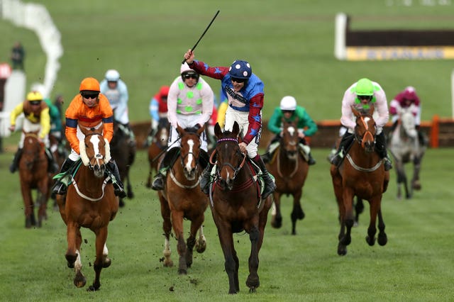 Paisley Park winning the Stayers' Hurdle in 2019