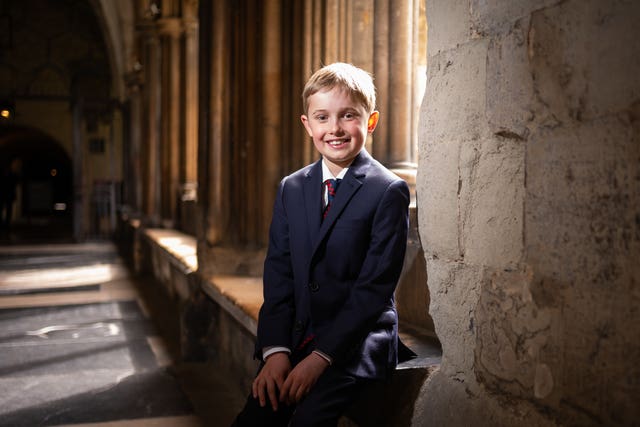 Alexander Churchill, 10, the great-great-grandson of Sir Winston Churchill