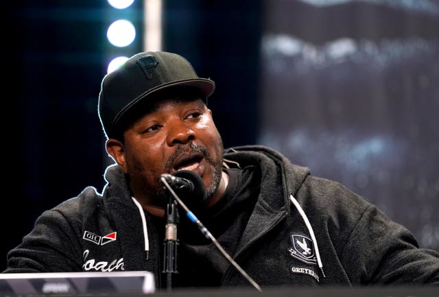 Brian 'Bomac' McIntyre, pictured, has trained Khan for this fight (Nick Potts/PA)