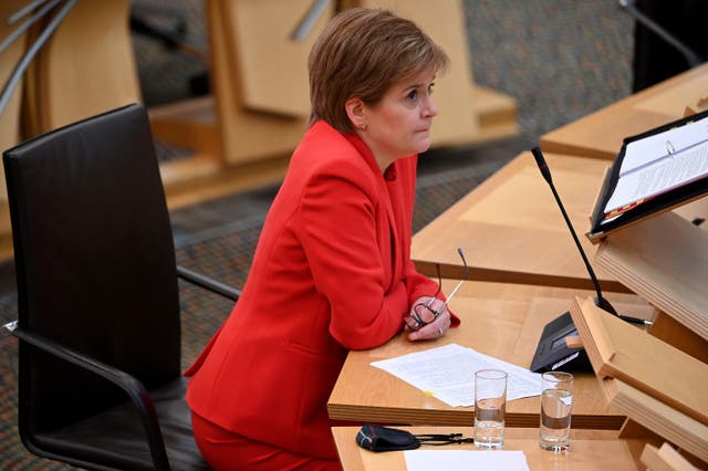 Nicola Sturgeon in Holyrood