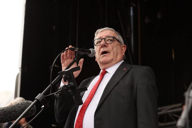 Gerry Murphy giving a speech