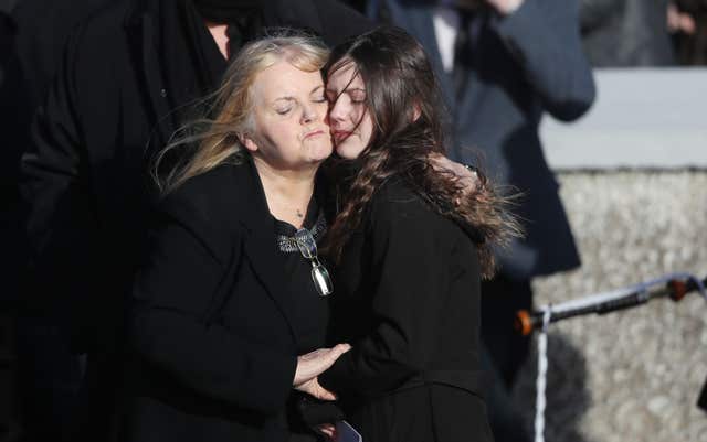 Eileen O’Riordan following the funeral of her daughter (Niall Carson/PA)