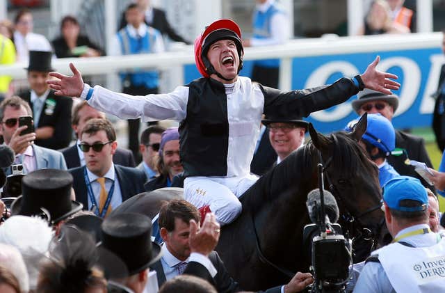 Frankie Dettori will be hoping to recreate these scenes at Epsom on Saturday week