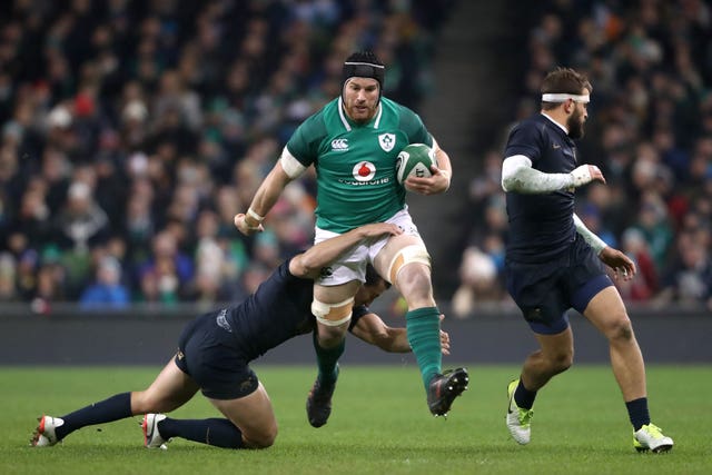 Ireland’s Sean O’Brien (centre) has returned to fitness