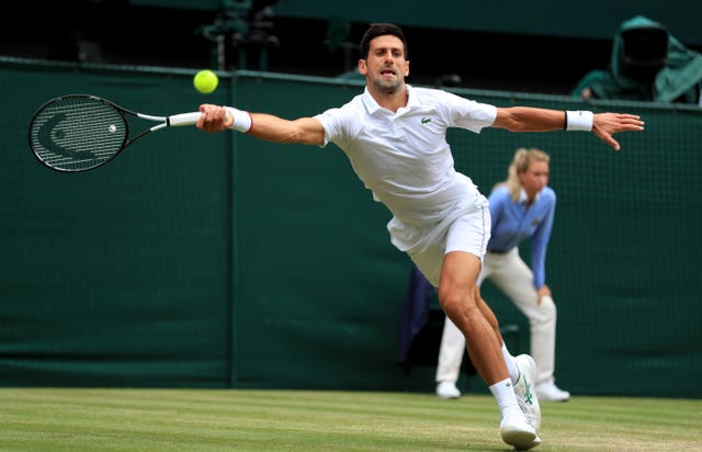 And he did just that, winning the first set on a tie-break