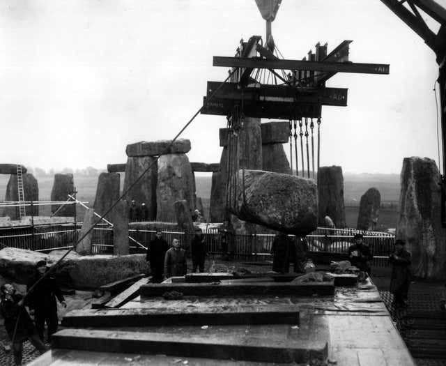 The donation started a programme of conservation and care, such as this work in 1958 (PA)