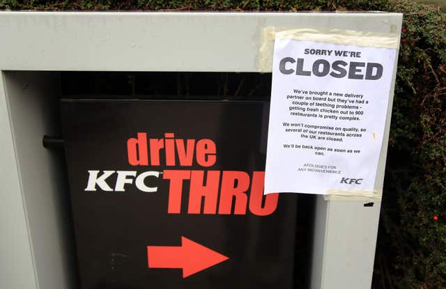 KFC chicken shortage