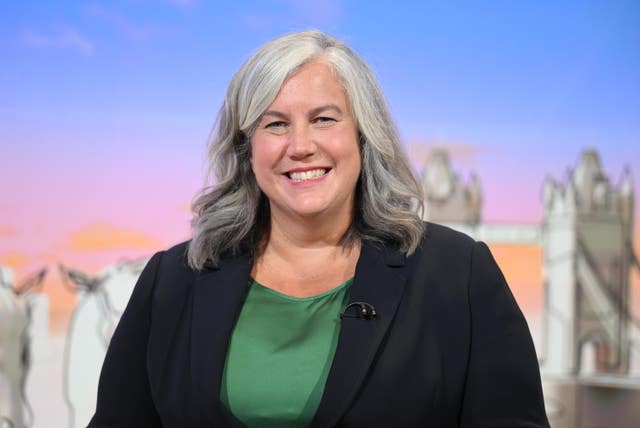 Heidi Alexander smiling in a TV studio