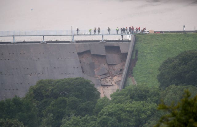 The reservoir showed signs of