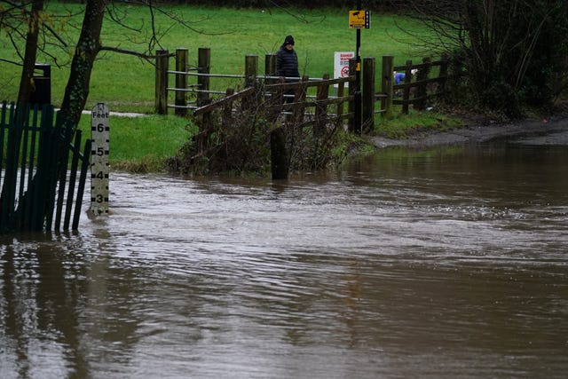 Floodwater on Green Road in Birmingham