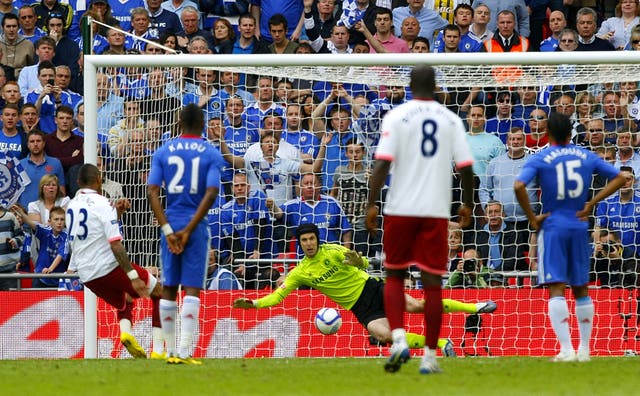 Chelsea's Petr Cech saves Kevin Prince-Boateng's penalty