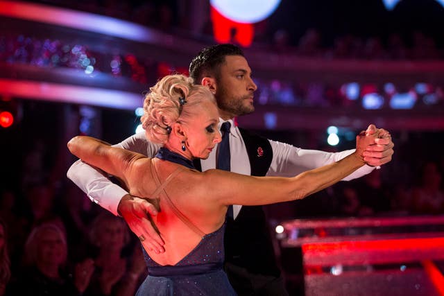 Debbie McGee and partner Giovanni Pernice (Guy Levy/BBC/PA)