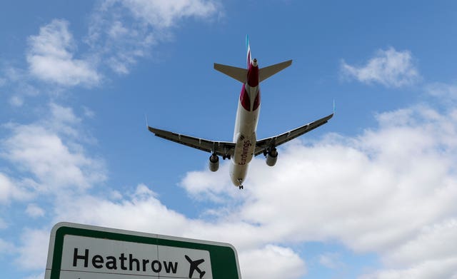 Plane lands