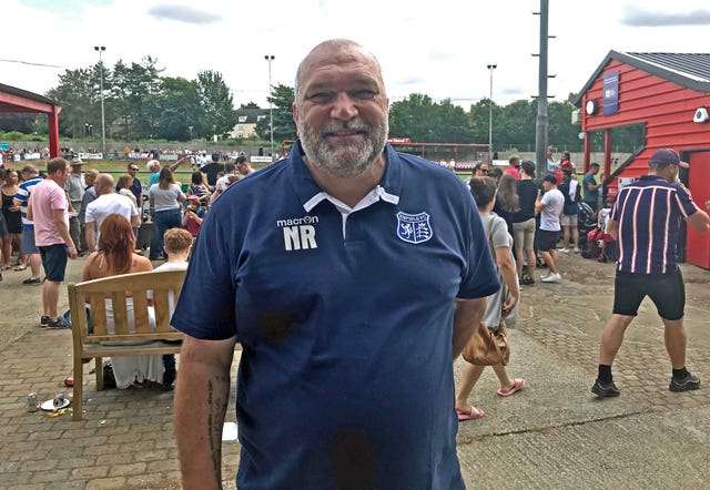 Neil 'Razor' Ruddock at the match