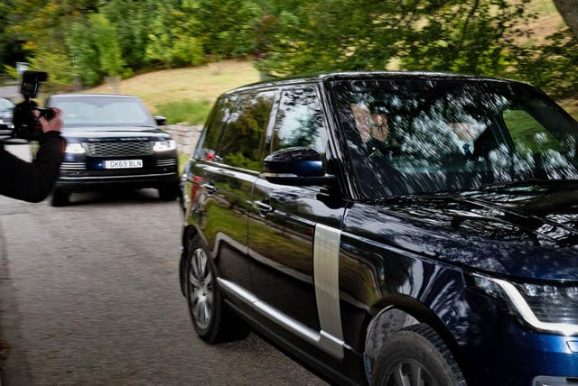 Prime Minister Andy Burnham arriving at a Sunday church service at Crathie Kirk, near Balmoral