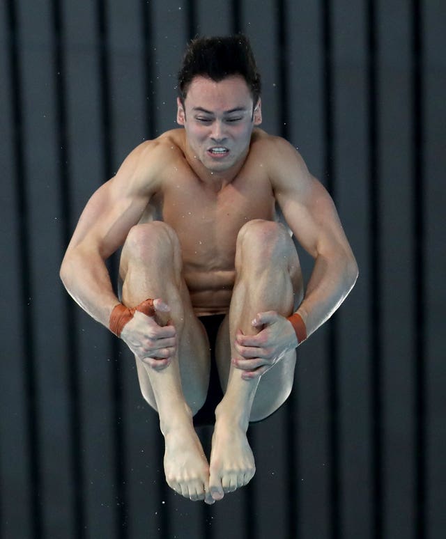 Tom Daley in action at the Diving World Series in London