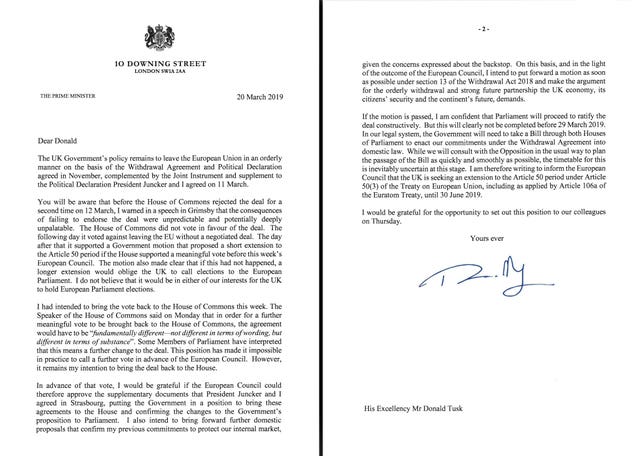 Brexit letter