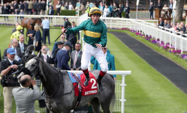 Frankie Dettori was in flying dismount form at York