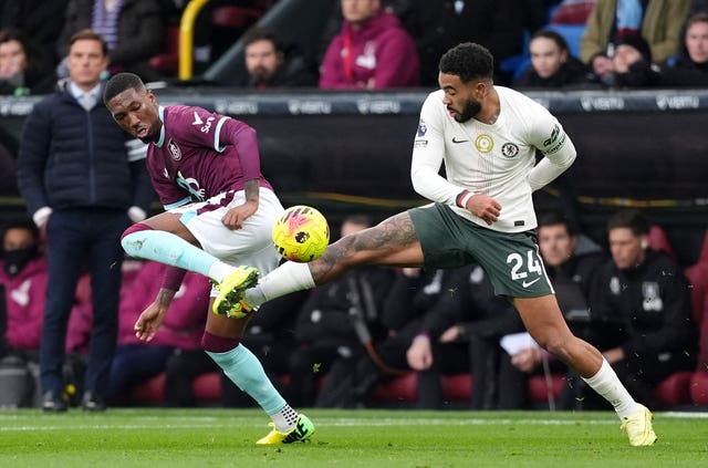 Reece James, right, only played 45 minutes