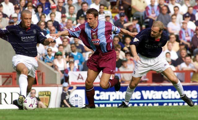 Gareth Southgate (centre) in action for Aston Villa. (PA)