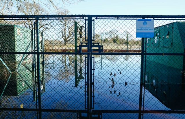 A flooded pumping station