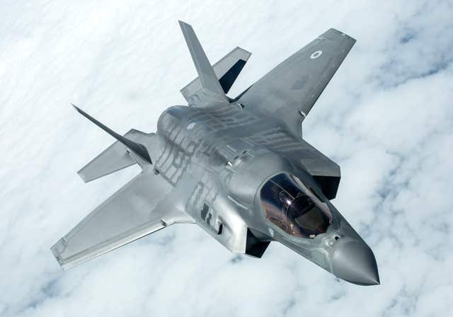 Britain’s new supersonic ‘stealth’ strike fighter, the F-35B Lightning II (MoD/PA)