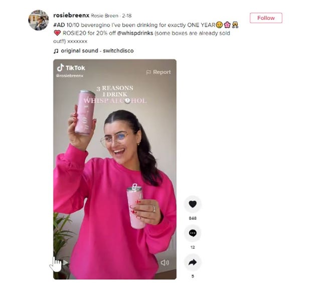 Rosie Breen post banned