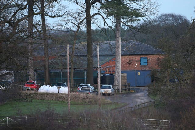 A view of buildings on the site of Donald McCain's stable