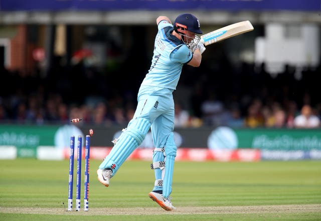 Jonny Bairstow plays on during England's innings