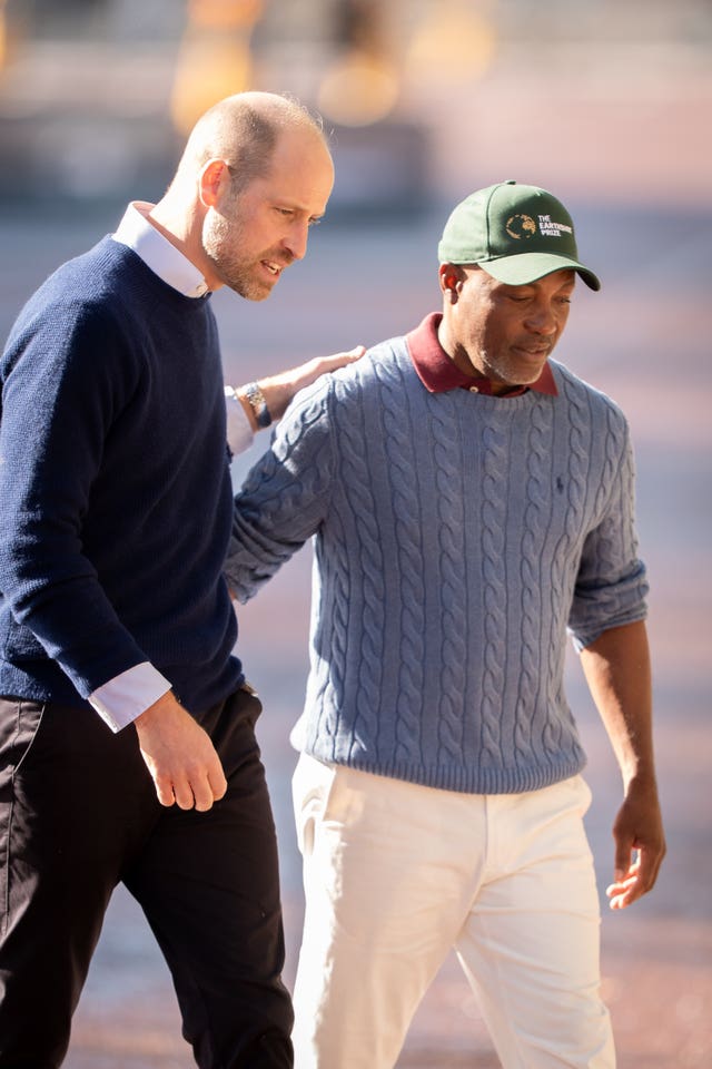 The Prince of Wales talks to Brian Lara