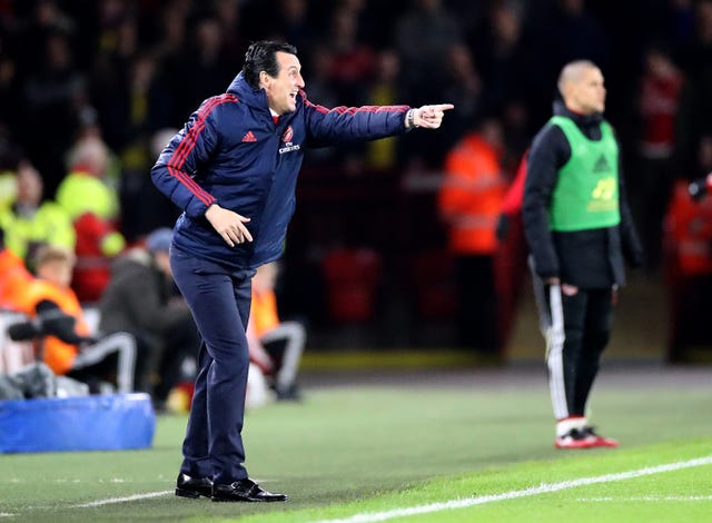 Arsenal manager Unai Emery watched his side fail to break Sheffield United down 